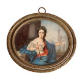 ENGLISH SCHOOL, 19TH CENTURY A miniature portrait of a lady