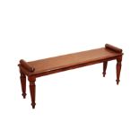 A GEORGE IV MAHOGANY HALL BENCH,