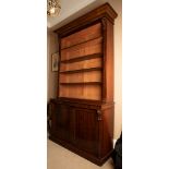 A REGENCY MAHOGANY LIBRARY BOOKCASE,