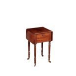 A WILLIAM IV MAHOGANY DROP LEAF NIGHT TABLE, ATTRIBUTABLE TO GILLOWS,