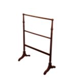 A VICTORIAN MAHOGANY DRYING RAIL,