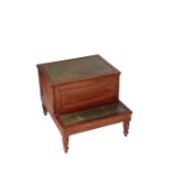 A GEORGE IV MAHOGANY STEP COMMODE, IN THE MANNER OF GILLOWS,
