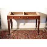 A REGENCY MAHOGANY WASH STAND, PROBABLY BY HOLLAND & SONS,