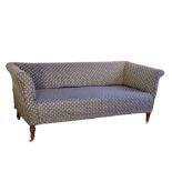 A VICTORIAN UPHOLSTERED SOFA,