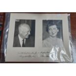 ** LOT WITHDRAWN** DWIGHT AND MAMIE DOUD EISENHOWER, TWO BLACK AND WHITE PORTRAIT PHOTOGRAPHS,