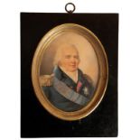 ENGLISH SCHOOL, 19TH CENTURY A miniature portrait of a gentleman in Naval dress uniform