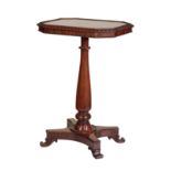 A GEORGE IV MAHOGANY OCCASIONAL TABLE,