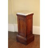 A GEORGE IV WEST INDIAN SATINWOOD PEDESTAL CUPBOARD, PROBABLY BY GILLOWS,