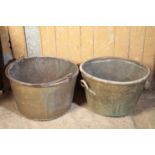 TWO METAL BASINS,