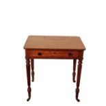 A REGENCY OR GEORGE IV OAK CHAMBER WRITING TABLE, FIRMLY ATTRIBUTABLE TO GILLOWS,