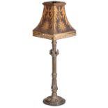 A REGENCY GILT METAL TABLE LAMP,