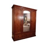 A VICTORIAN MAHOGANY WARDROBE, BY HOLLAND & SONS,