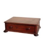 A REGENCY MAHOGANY TABLE TOP DRAWER CABINET,