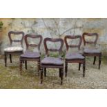 A SET OF SIX GEORGE IV MAHOGANY DINING CHAIRS, ALMOST CERTAINLY BY GILLOWS,