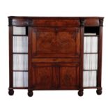 A REGENCY MAHOGANY ESTATE SECRETAIRE CABINET, ATTRIBUTABLE TO GILLOWS,