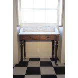A REGENCY MAHOGANY AND MARBLE TOPPED WASH STAND, ATTRIBUTABLE TO GILLOWS,