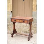 A REGENCY MAHOGANY SIDE TABLE, IN THE MANNER OF GILLOWS,