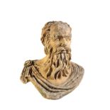 A STONE COMPOSITION BUST, IN THE MANNER OF PORTRAYALS OF SOCRATES,
