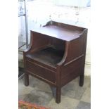 A GEORGE III MAHOGANY LANCASHIRE COMMODE, BY GILLOWS,