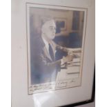 ** LOT WITHDRAWN** FRANKLIN D. ROOSEVELT, A SIGNED PHOTOGRAPH,