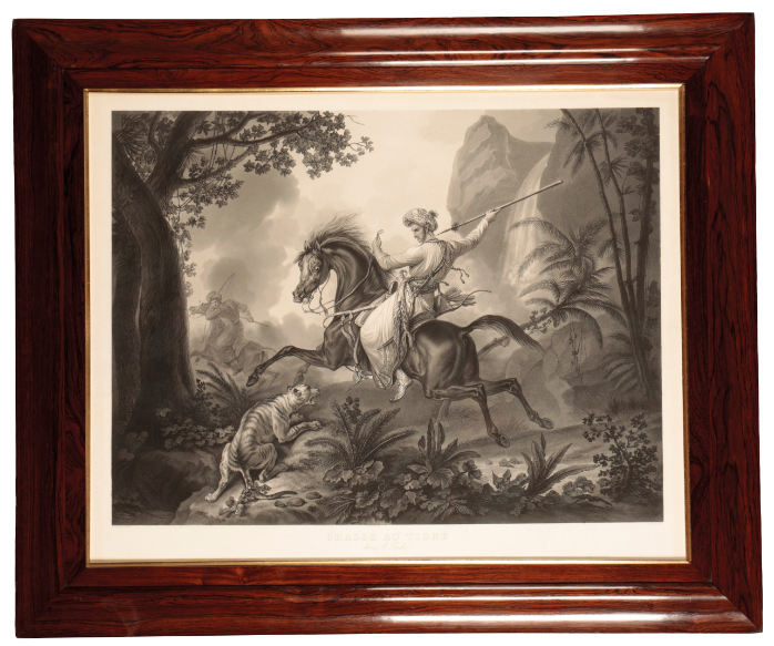 JEAN PIERRE MARIE JAZET (1788-1871) AFTER CARLE VERNET (1758-1836) 'Chasse au Tigre dans l'Inde' - Image 2 of 2