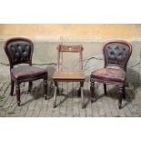 A PAIR OF REGENCY MAHOGANY SIDE CHAIRS,