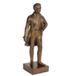 A VICTORIAN PATINATED CAST IRON MODEL OF SIR ROBERT PEEL (1788 – 1850), COALBROOKDALE FOUNDRY,