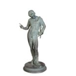A NEAPOLITAN PATINATED BRONZE MODEL OF 'NARCISSUS',
