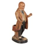 A VICTORIAN COLD PAINTED TERRACOTTA MODEL OF MR PECKSNIFF,