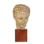 A VICTORIAN PLASTER MODEL OF THE HEAD OF AN ATHLETE,