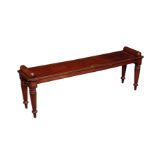 A GEORGE IV MAHOGANY HALL BENCH,