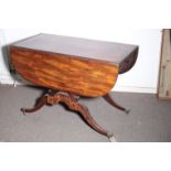 A LATE GEORGE III MAHOGANY DROP LEAF SOFA TABLE, POSSIBLY SCOTTISH,