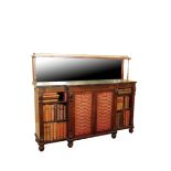 A REGENCY ROSEWOOD AND MARBLE TOPPED BREAKFRONT CHIFFONIER, ATTRIBUTED TO GILLOWS,