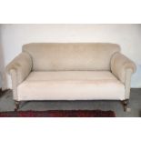 A VICTORIAN UPHOLSTERED SOFA,