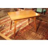 A VICTORIAN STAINED WALNUT CENTRE TABLE IN ARTS AND CRAFTS STYLE,