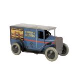 A 1930'S BURNETT TOYS TINPLATE 'EXPRESS DELIVERY' VAN