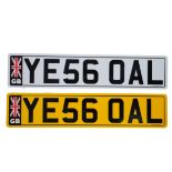 UK VEHICLE REGISTRATION NUMBER 'YE56 0AL'