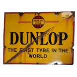 A DUNLOP ENAMEL ADVERTISING SIGN