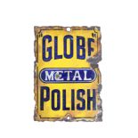 A 'GLOBE METAL POLISH' ENAMEL SIGN