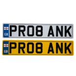 UK VEHICLE REGISTRATION NUMBER 'PR08 ANK'