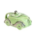 A LIGHT GREEN SADLER 'OKT42' MOTORCAR TEAPOT