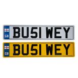 UK VEHICLE REGISTRATION NUMBER 'BU51 WEY'