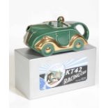 A GREEN SADLER 'OKT 42' MOTORCAR TEAPOT