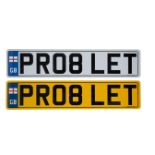 UK VEHICLE REGISTRATION NUMBER 'PROB LET'