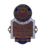 MORRIS DISTRIBUTORS SERVICE DASHBOARD PLAQUE c1930s