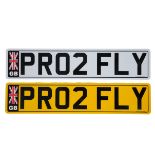 UK VEHICLE REGISTRATION NUMBER 'PR02 FLY'