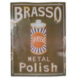 A BRASSO 'METAL POLISH' ENAMEL ADVERTISING SIGN