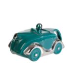 A TEAL SADLER 'OKT42' MOTORCAR TEAPOT