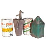 A 5 GALLON CASTROL OIL DRUM