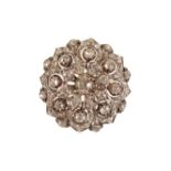 A 19TH CENTURY CIRCULAR DIAMOND BROOCH/PENDANT